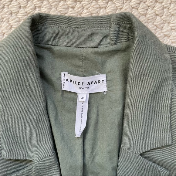 Apiece Apart oversized olive green linen blend blazer - Picture 8 of 16
